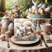 イースター恵みウォーターカラーバニーとラム シーズンカード