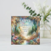 イースター恵みウッドランドウォーターカラーアールヌーボー シーズンカード (スタンド正面)