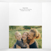 イースター恵みエレガントのスクリプト数々の写真 三つ折りクリスマスカード (内部中)