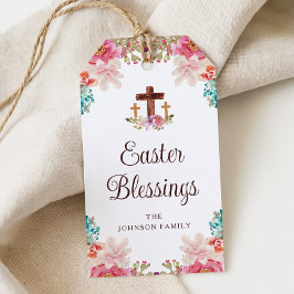 イースター恵みエレガントフローラクロス ギフトタグ