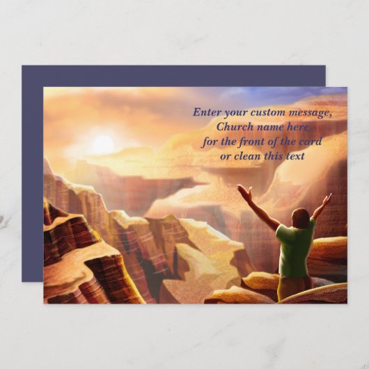 イースター恵みカスタムグリーティングクリスチャン復活祭 シーズンカード (正面/裏面)