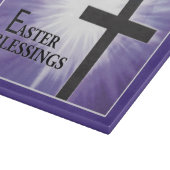 イースター恵みクロススターバスト上の紫、上昇 カッティングボード (角)