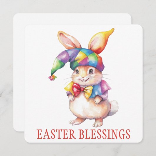 イースター恵みグリーティングカード サンキューカード (正面/裏面)