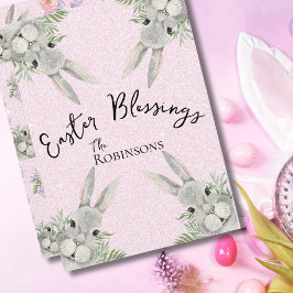 イースター恵みグレーバニーピンク離れ色