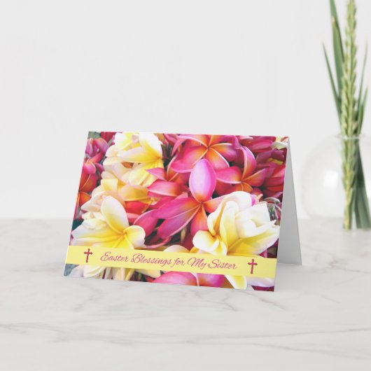 イースター恵みシスタープルメリア花 シーズンカード (正面)