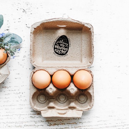 イースター恵みスよくはしゃぐクリプト卵カートンスタンプ ラバースタンプ