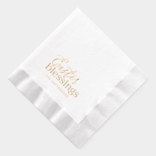 イースター恵みスクリプトタイポグラフィ宗教名 箔ナプキン (右)
