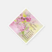 イースター恵みズソロモン2:12ピンクフラワー スタンダードカクテルナプキン (角)