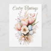 イースター恵みチューリップボケホリディハガキ シーズンポストカード (正面)