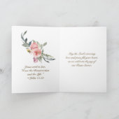 イースター恵みバイブル聖句エレガントピンクフローラ カード (内部)