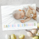 イースター恵みパステルフォトカード – カスタム家族 ノートカード