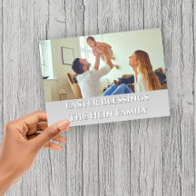 イースター恵みフルブリードファミリーフォトパープル