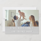 イースター恵みフルブリードファミリーフォトパープル シーズンカード (正面)