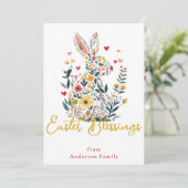 イースター恵みフローラシルエットバニーファミリー シーズンカード (スタンド正面)