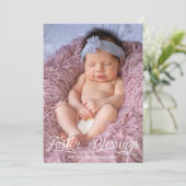 イースター恵みベビーガールファミリーピンク写真 シーズンカード (スタンド正面)