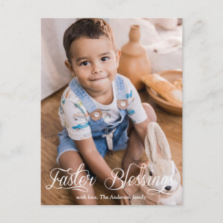 イースター恵みベビーキッズファミリーフォト シーズンポストカード