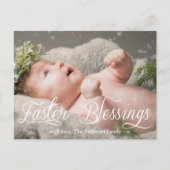 イースター恵みベビーキッズファミリーフォト シーズンポストカード (正面)