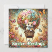 イースター恵みホットエアバルーンマウス蝶 シーズンカード (正面)