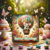 イースター恵みホットエアバルーンマウス蝶 シーズンカード