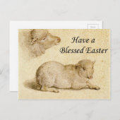 イースター恵みホルベインの休息ラムのアートワーク シーズンポストカード (正面/裏面)