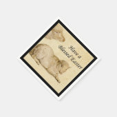 イースター恵みホルベインの休息ラムのアートワーク スタンダードカクテルナプキン (角)