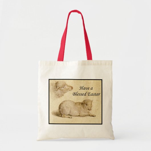 イースター恵みホルベインの休息ラムのアートワーク トートバッグ (正面)