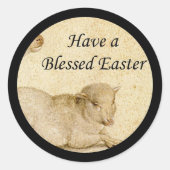 イースター恵みホルベインの休息ラムのアートワーク ラウンドシール (正面)