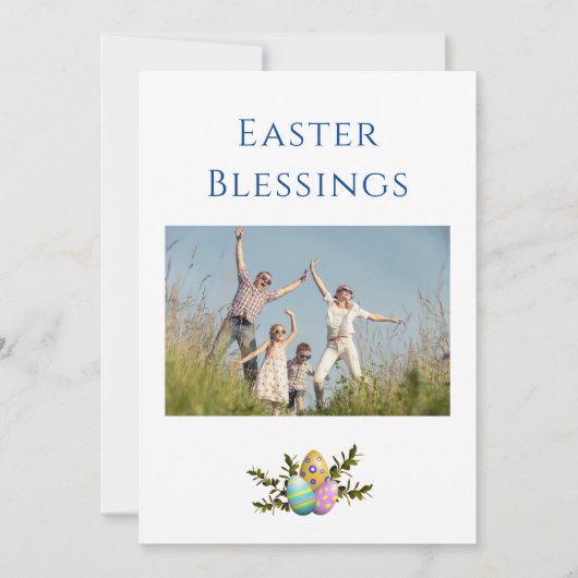 イースター恵みモダンクリスチャン家族 シーズンカード (正面)