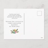 イースター恵みモダンクリスチャン家族 シーズンポストカード (裏面)