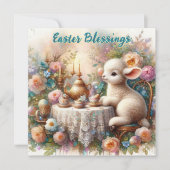 イースター恵みラムパステルガーデンティーパーティー シーズンカード (正面)