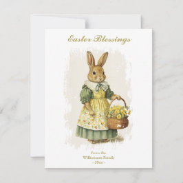 イースター恵みヴィンテージバニーラビットカスタム文字 シーズンカード