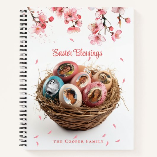 イースター恵み切り取った写真ノート ノートブック (正面)