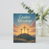 イースター恵み宗教十字青空 ポストカード (スタンド正面)