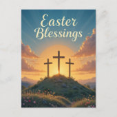 イースター恵み宗教十字青空 ポストカード (正面)