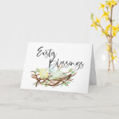 イースター恵み宗教水カラーカード カード (黄色い花)