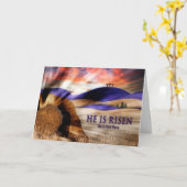 イースター恵み復活の墓石遠くに カード (黄色い花)