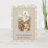 イースター恵み復活イエス祈りの言葉ホリデー シーズンカード (正面)