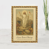 イースター恵み復活イエス祈りの言葉ホリデー シーズンカード (正面)