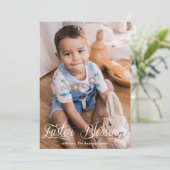 イースター恵み男の赤ちゃんファミリーブルー シーズンカード (スタンド正面)