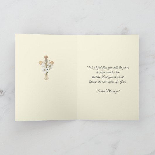 イースター恵み祈りの言葉復活宗教 シーズンカード (内部)