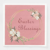 イースター恵み紙ナプキンフローラ食器 (正面)