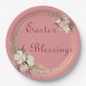イースター恵み紙プレートフローラ食器 ペーパープレート (正面)