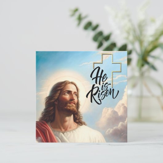 イースター恵み。イエス絵画キリスト シーズンカード (スタンド正面)