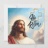 イースター恵み。イエス絵画キリスト シーズンカード (正面)