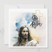 イースター恵み。イエス絵画キリスト シーズンカード (正面)