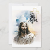 イースター恵み。イエス絵画キリスト シーズンカード (正面)
