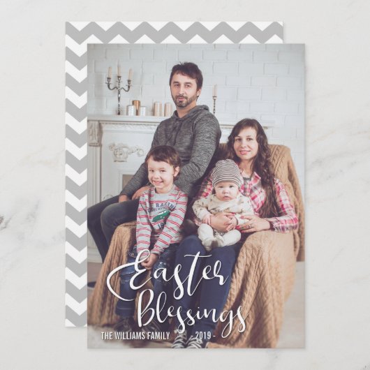 イースター恵み |イースタエレガントーの家族写真 シーズンカード (正面/裏面)