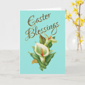 イースター恵み – イースターユリ カード (黄色い花)