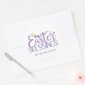 イースター恵み、エレガントタイポグラフィ ラウンドシール (封筒)