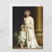 イースター恵み。キリストと子供のファインアート シーズンカード (正面)